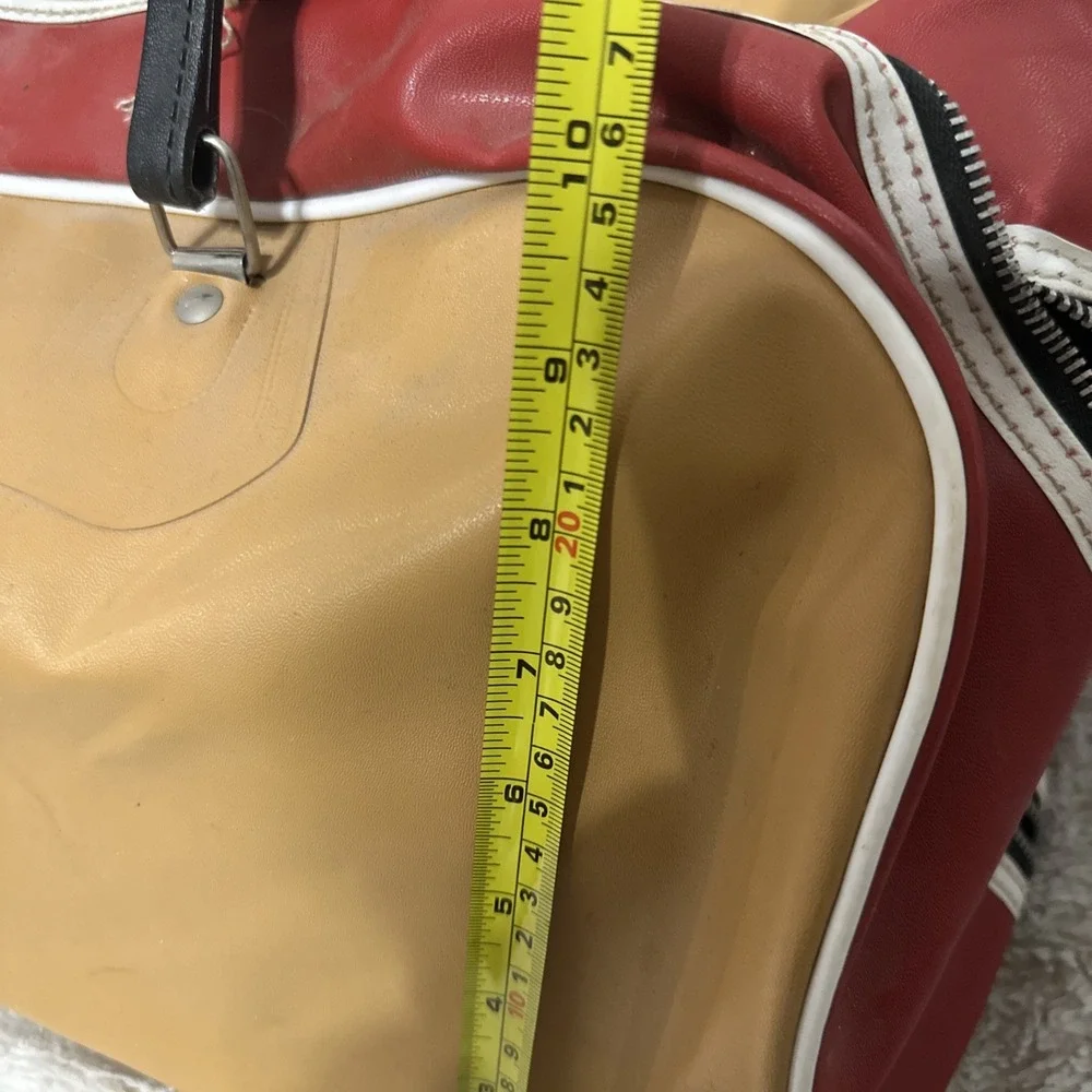 VTG Texas Boy Scouts Red/Tan Full Zip Sport/Bowling Ball Bag w/Carry Handles